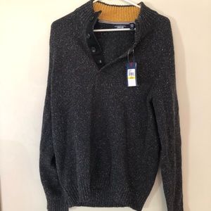 🐊 Izod Medium Grey and speckled sweater Medium
